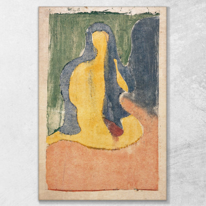 Atto 2 Seduto Edvard Munch em281 quadro stampato su tela
