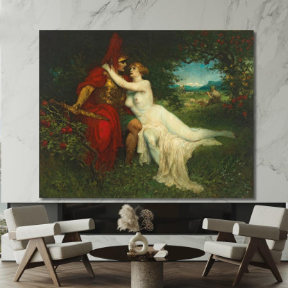 Tannhäuser E Venere Nella Scena Di Venusberg Dall'Opera Di Richard Wagner Ferdinand Leeke flk11 quadro stampato su tela