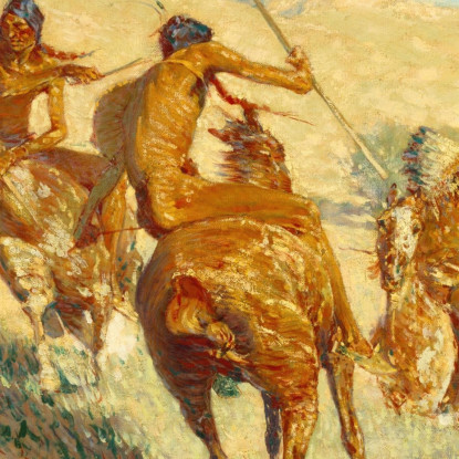 Episodio Del Fucile Di Buffalo Frederic Remington frm14 quadro stampato su tela