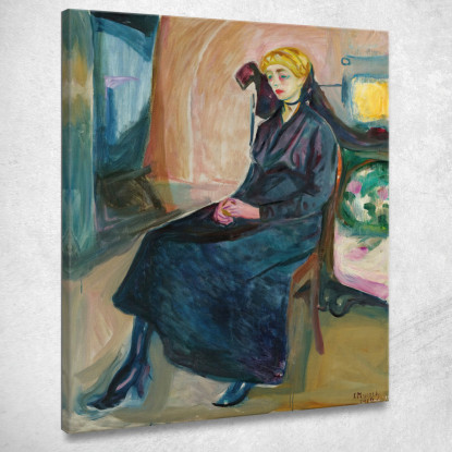 Giovane Donna Seduta Giovane Donna Seduta Edvard Munch em285 quadro stampato su tela