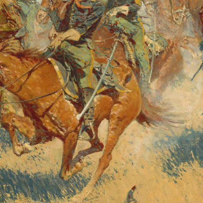 Nelle Pianure Meridionali Frederic Remington frm27 quadro stampato su tela