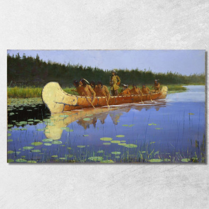 Radisson E Groseilliers Frederic Remington frm31 quadro stampato su tela