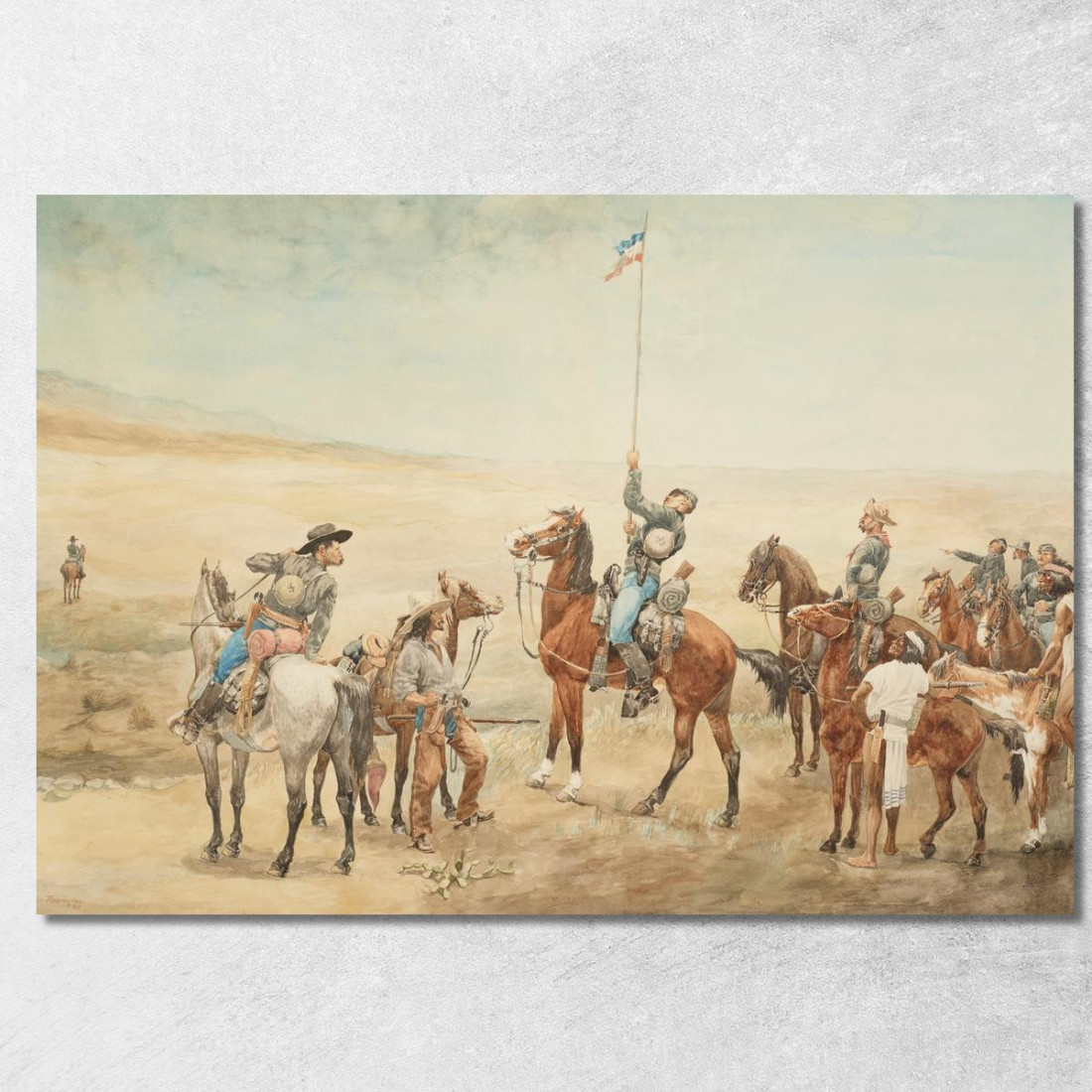 Segnalazione Del Comando Principale Frederic Remington frm34 quadro stampato su tela