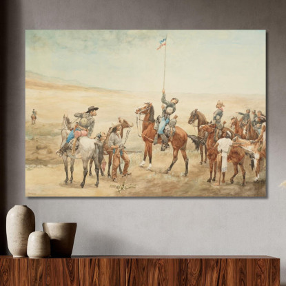 Segnalazione Del Comando Principale Frederic Remington frm34 quadro stampato su tela