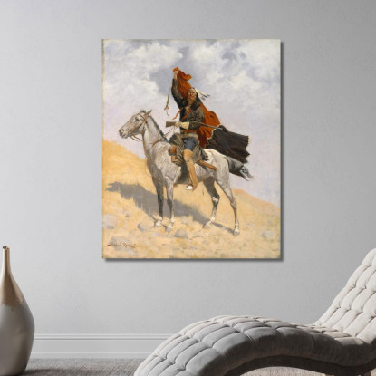 Il Segnale Della Coperta Frederic Remington frm37 quadro stampato su tela