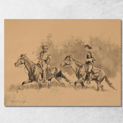 I Corrieri Frederic Remington frm41 quadro stampato su tela