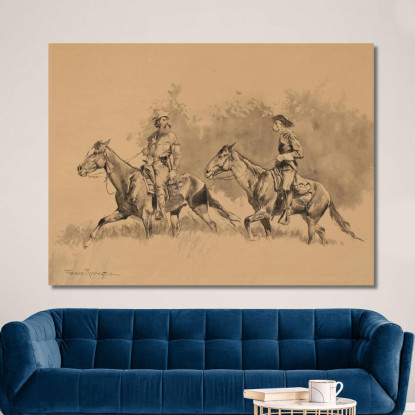 I Corrieri Frederic Remington frm41 quadro stampato su tela