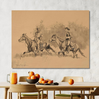 I Corrieri Frederic Remington frm41 quadro stampato su tela