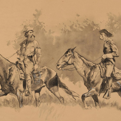 I Corrieri Frederic Remington frm41 quadro stampato su tela