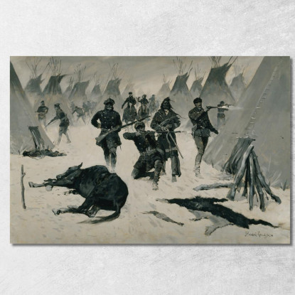 La Sconfitta Di Cavallo Pazzo Frederic Remington frm42 quadro stampato su tela