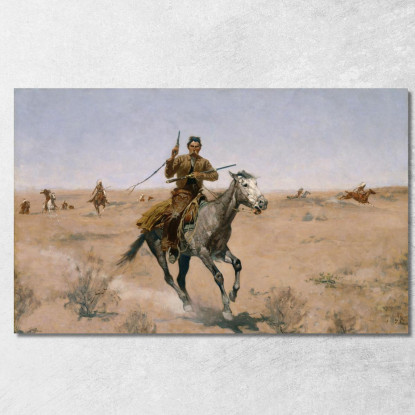 Il Volo Frederic Remington frm46 quadro stampato su tela