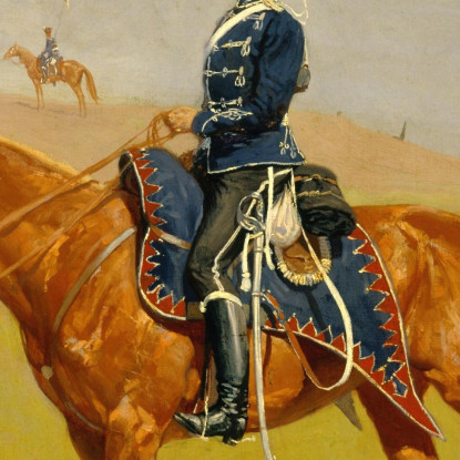 L'Ussaro Frederic Remington frm48 quadro stampato su tela
