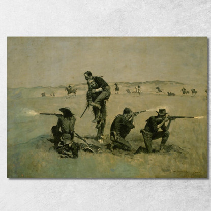 The Last Stand Frederic Remington frm51 quadro stampato su tela