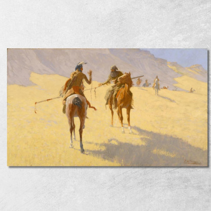 Il Colloquio Frederic Remington frm56 quadro stampato su tela