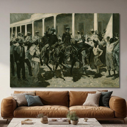 Il Ritorno Di Gomez All'Avana Frederic Remington frm57 quadro stampato su tela