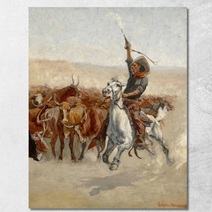 Il Riepilogo Frederic Remington frm58 quadro stampato su tela