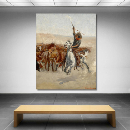 Il Riepilogo Frederic Remington frm58 quadro stampato su tela