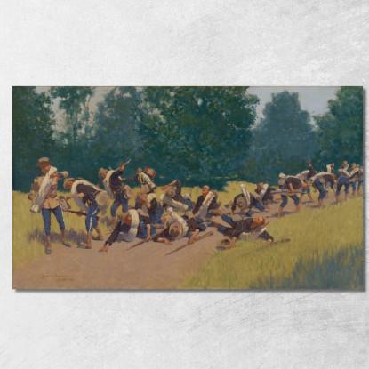 L'Urlo Della Scheggia A San Juan Hill Frederic Remington frm60 quadro stampato su tela