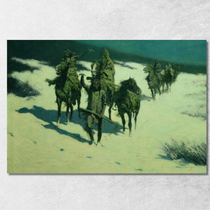 Il Sentiero Del Cavallo Ferrato Frederic Remington frm61 quadro stampato su tela