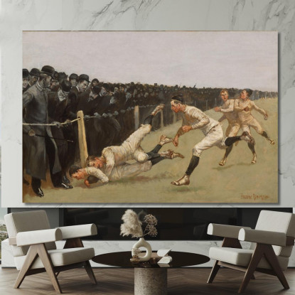 Touchdown Yale Contro Princeton Giorno Del Ringraziamento Frederic Remington frm63 quadro stampato su tela