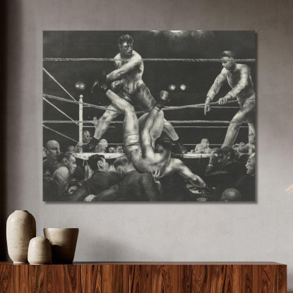 Dempsey E Firpo Mason 181 George Wesley Bellows gwb12 quadro stampato su tela