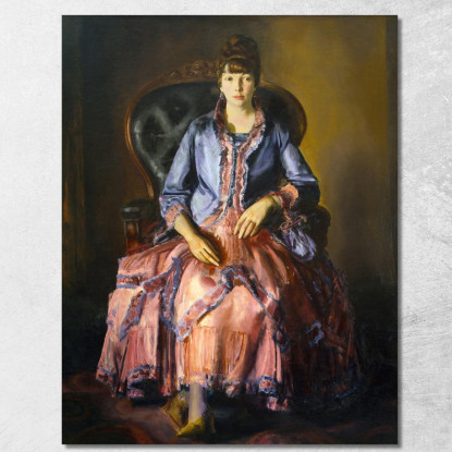 Emma In Un Vestito Viola George Wesley Bellows gwb15 quadro stampato su tela