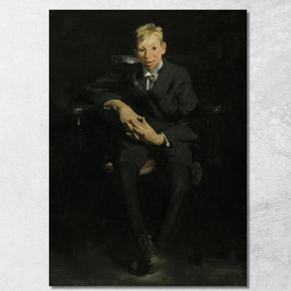 Frankie Il Ragazzo Dell'Organo George Wesley Bellows gwb21 quadro stampato su tela