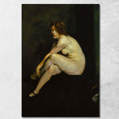 Ragazza Nuda Signorina Leslie Hall George Wesley Bellows gwb39 quadro stampato su tela