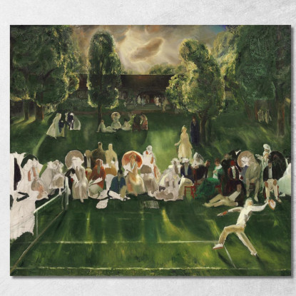 Torneo Di Tennis George Wesley Bellows gwb59 quadro stampato su tela