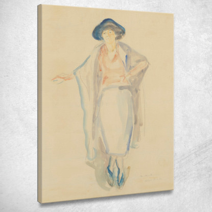 Donna In Piedi Con Cappello Lali Horstmann Edvard Munch em298 quadro stampato su tela