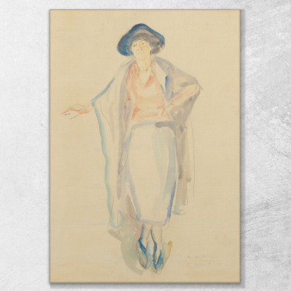 Donna In Piedi Con Cappello Lali Horstmann Edvard Munch em298 quadro stampato su tela