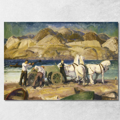 Il Carrello Della Sabbia George Wesley Bellows gwb71 quadro stampato su tela