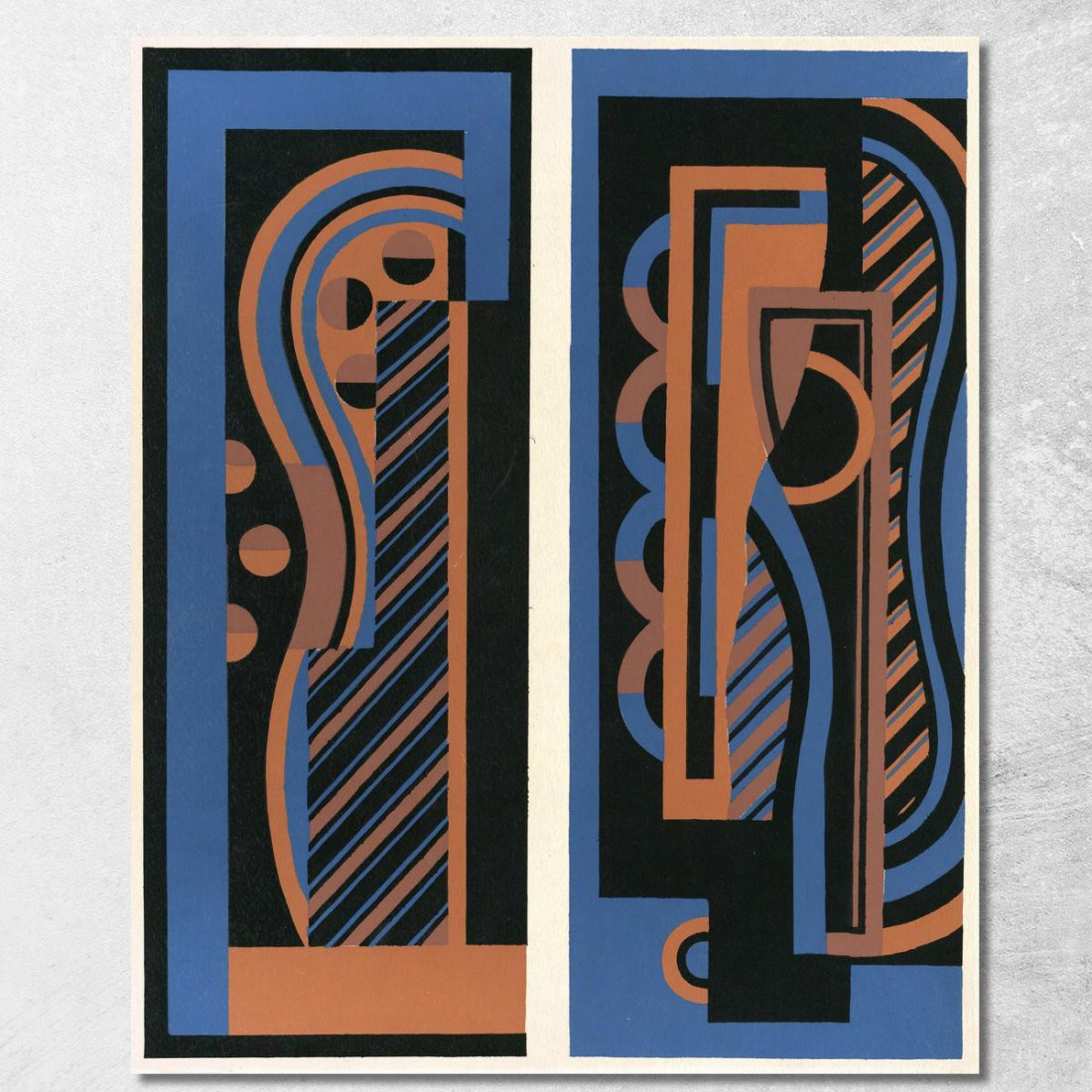 Collezione Decori E Colori Pl.01 Georges Valmier gvl2 quadro stampato su tela