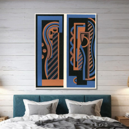 Collezione Decori E Colori Pl.01 Georges Valmier gvl2 quadro stampato su tela