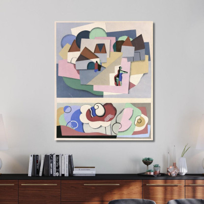 Collezione Decori E Colori Pl.11 Georges Valmier gvl12 quadro stampato su tela