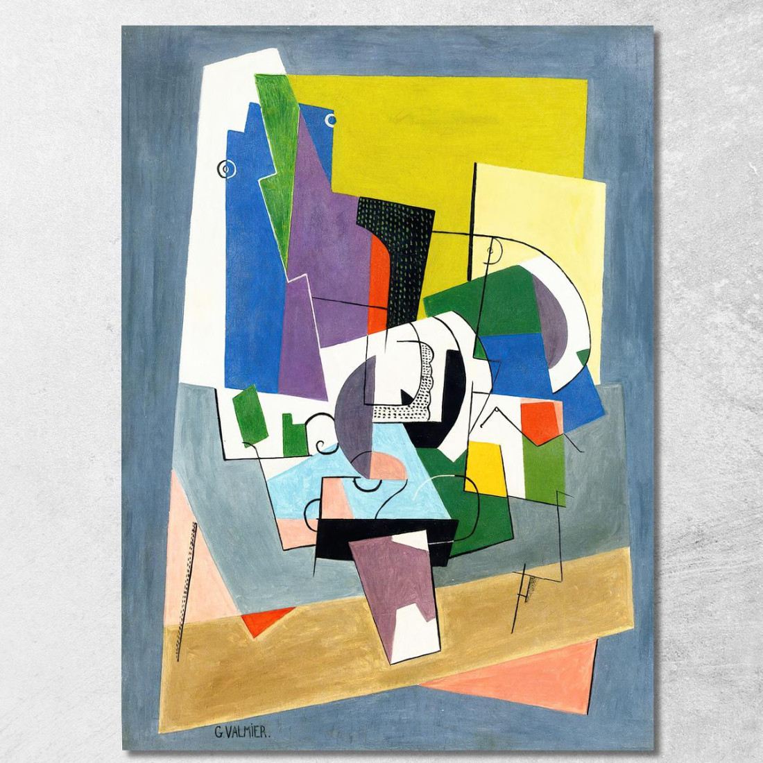 Composizione 3 Georges Valmier gvl25 quadro stampato su tela