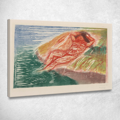 Prendere Il Sole I Edvard Munch em305 quadro stampato su tela