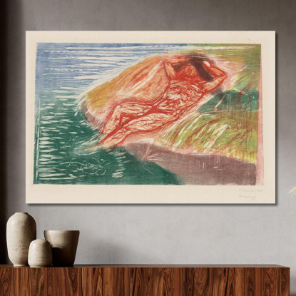 Prendere Il Sole I Edvard Munch em305 quadro stampato su tela