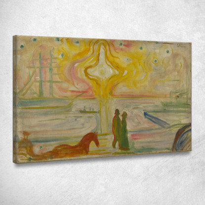 Alba Nel Porto Edvard Munch em306 quadro stampato su tela