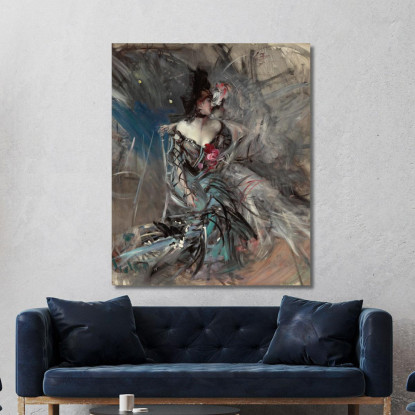 Ballerina Spagnola Al Moulin Rouge Giovanni Boldini gbd8 quadro stampato su tela