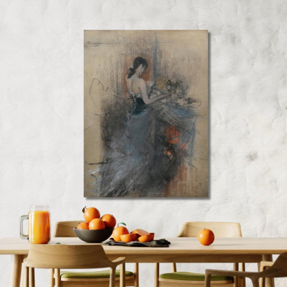 Accanto Al Fuoco Giovanni Boldini gbd10 quadro stampato su tela
