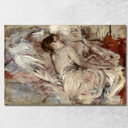 Nello Studio Dell'Artista Giovanni Boldini gbd27 quadro stampato su tela