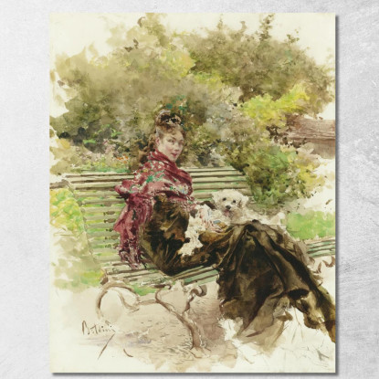 Nel Parco Giovanni Boldini gbd28 quadro stampato su tela