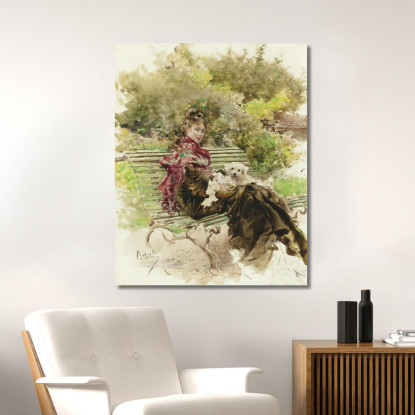 Nel Parco Giovanni Boldini gbd28 quadro stampato su tela