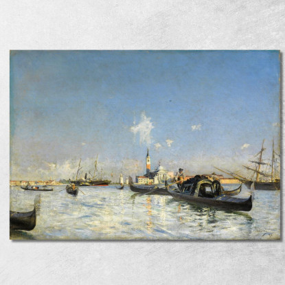 L' Isola Di San Giorgio A Venezia Giovanni Boldini gbd40 quadro stampato su tela