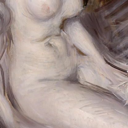 Nudo Di Giovane Seduta Nudo Color Perla Giovanni Boldini gbd44 quadro stampato su tela