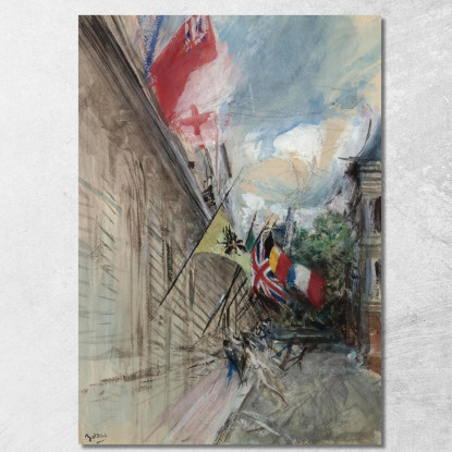 Parigi 14 Luglio Giovanni Boldini gbd47 quadro stampato su tela