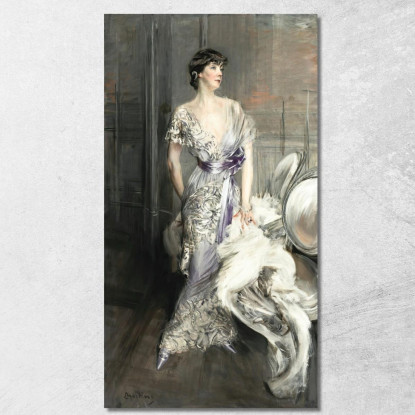 Ritratto Di Celia Tobin Clark Giovanni Boldini gbd54 quadro stampato su tela