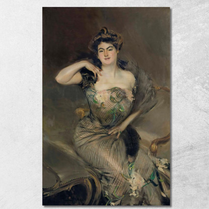 Ritratto Di Madame Arnold Seligmann Giovanni Boldini gbd65 quadro stampato su tela