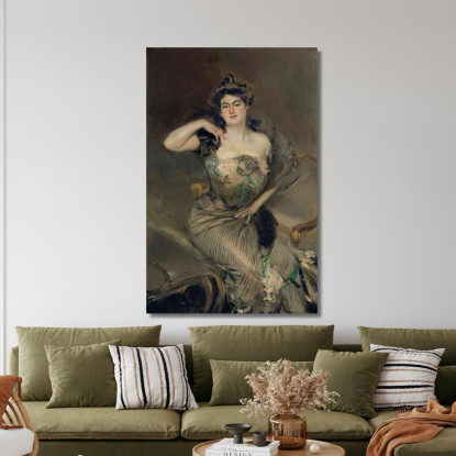 Ritratto Di Madame Arnold Seligmann Giovanni Boldini gbd65 quadro stampato su tela